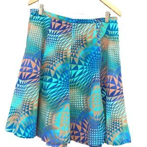 Vintage DS Lab flared abstract skirt size 12.  0465